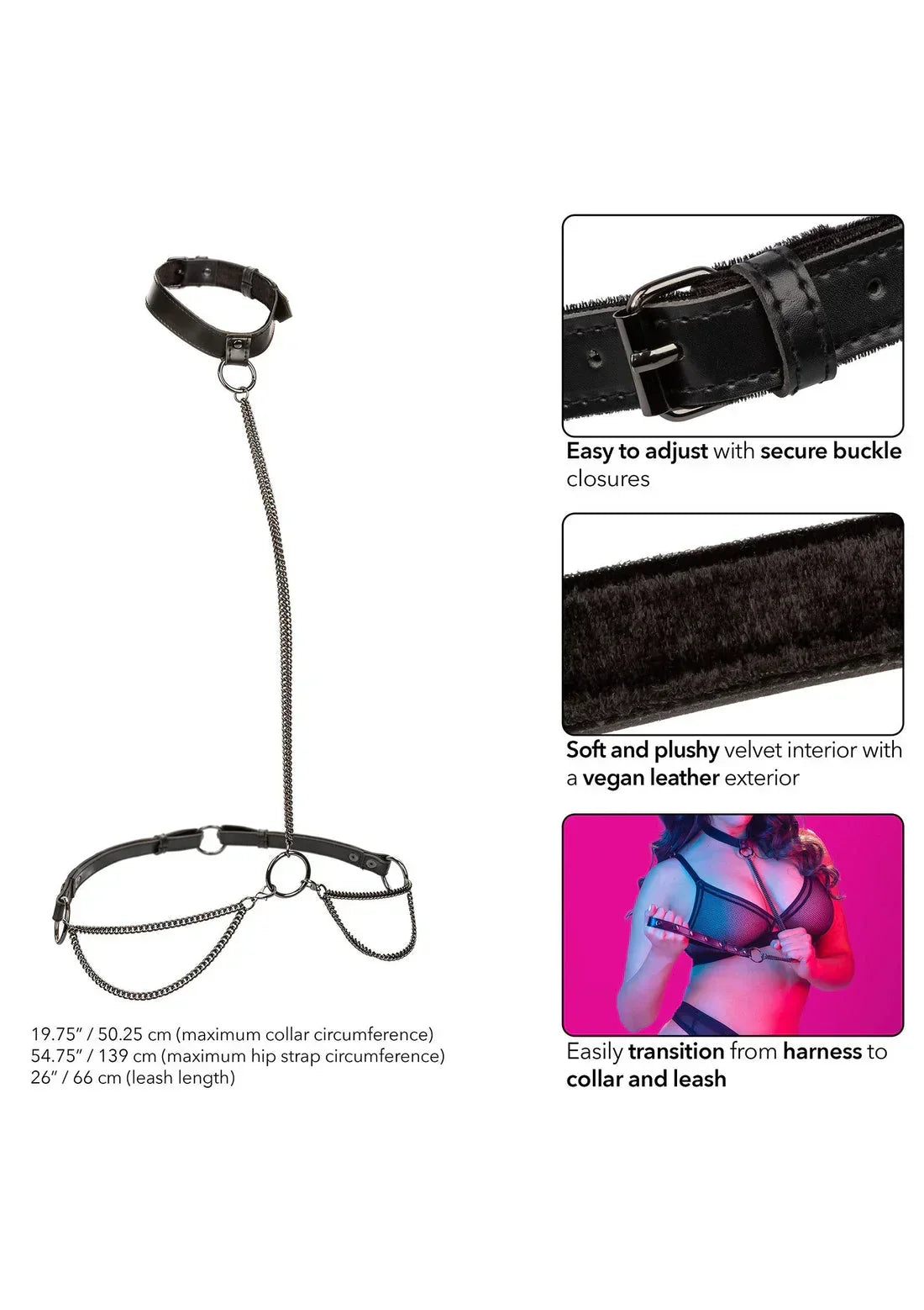 Bestel: Chain Halter & Collar Plus by CalExotics - bij Happytoys.nl, happytoys.be, Happytoys.ae: erotische sex webshop | liever Happy dan Easy βββββ