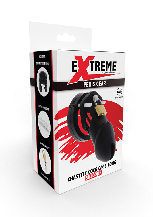 Bestel: Chastity Cock Cage Silicone Large by Hidden Desire Extreme - bij Happytoys: de erotische sex webshop | liever Happy dan Easy ⭐⭐⭐⭐⭐