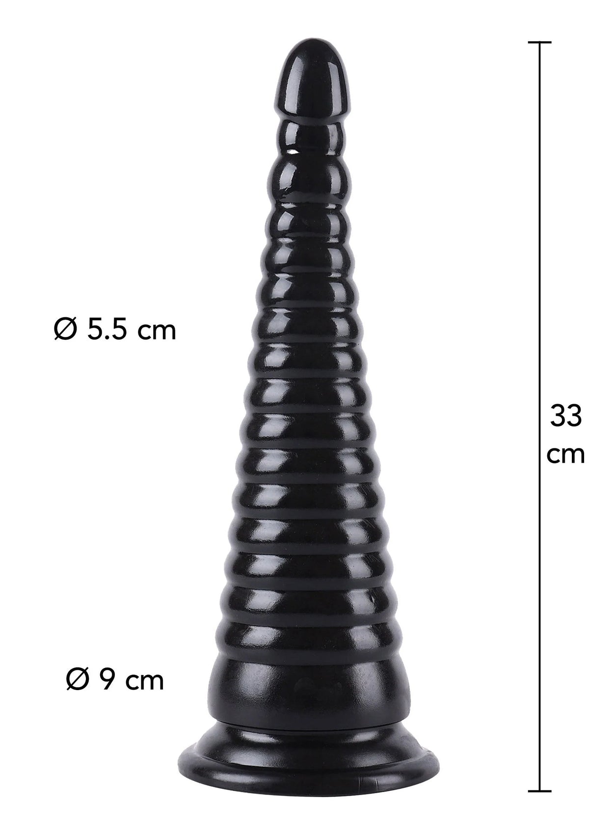 Bestel: Anal Cone 33 cm by Hidden Desire - bij Happytoys.nl, happytoys.be, Happytoys.ae: erotische sex webshop | liever Happy dan Easy ⭐⭐⭐⭐⭐ - Default Title - 16875 - BLACK