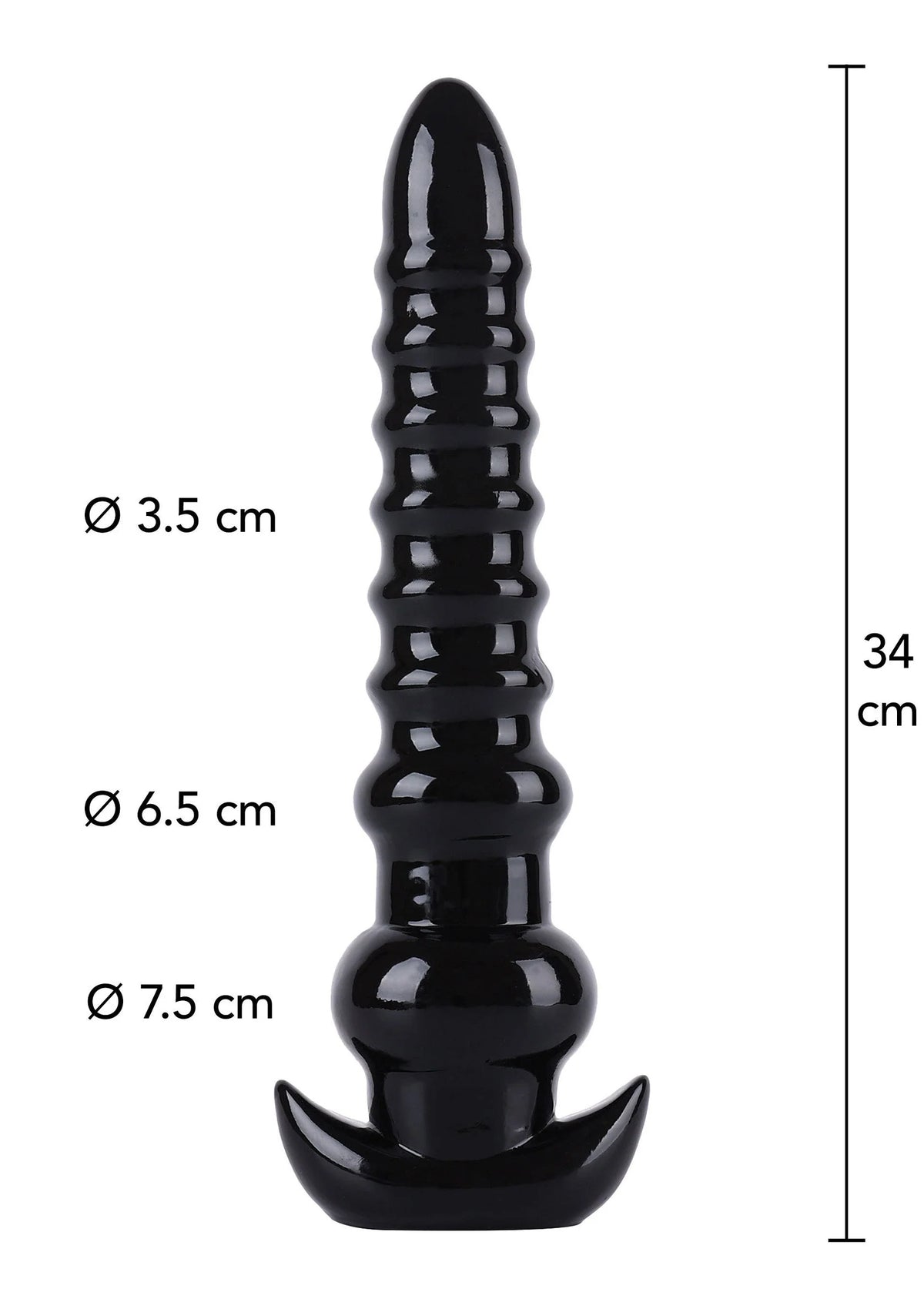 Bestel: Anal Drill 34 cm by Hidden Desire - bij Happytoys.nl, happytoys.be, Happytoys.ae: erotische sex webshop | liever Happy dan Easy ⭐⭐⭐⭐⭐ - Default Title - 16876 - BLACK
