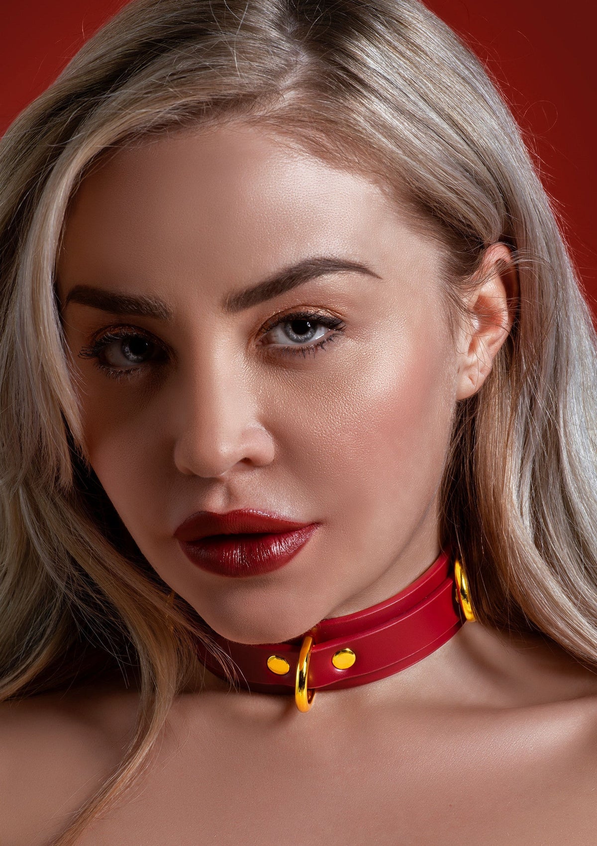 Bestel: D - Ring Collar Deluxe - bij Happytoys.nl, happytoys.be, Happytoys.ae: erotische sex webshop | liever Happy dan Easy ⭐⭐⭐⭐⭐ - Default Title - 17153 - RED