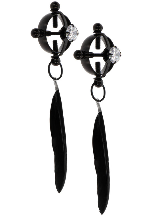 Bestel: Velvet Feather Clamps by Taboom Nipple Play - bij Happytoys: de erotische sex webshop | liever Happy dan Easy ⭐⭐⭐⭐⭐