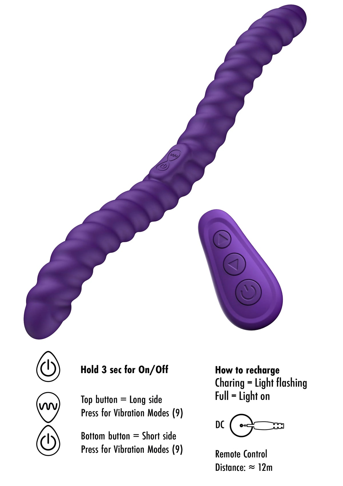 Bestel: Dual - Sided Flexible Vibrator by She. E.O. - bij Happytoys.nl, happytoys.be, Happytoys.ae: erotische sex webshop | liever Happy dan Easy ⭐⭐⭐⭐⭐
