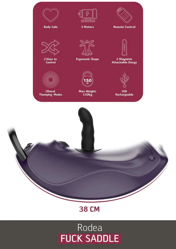 Bestel: Rodea Fuck Seat including 2 Attachments by She. E.O. - bij Happytoys.nl, happytoys.be, Happytoys.ae: erotische sex webshop | liever Happy dan Easy ⭐⭐⭐⭐⭐