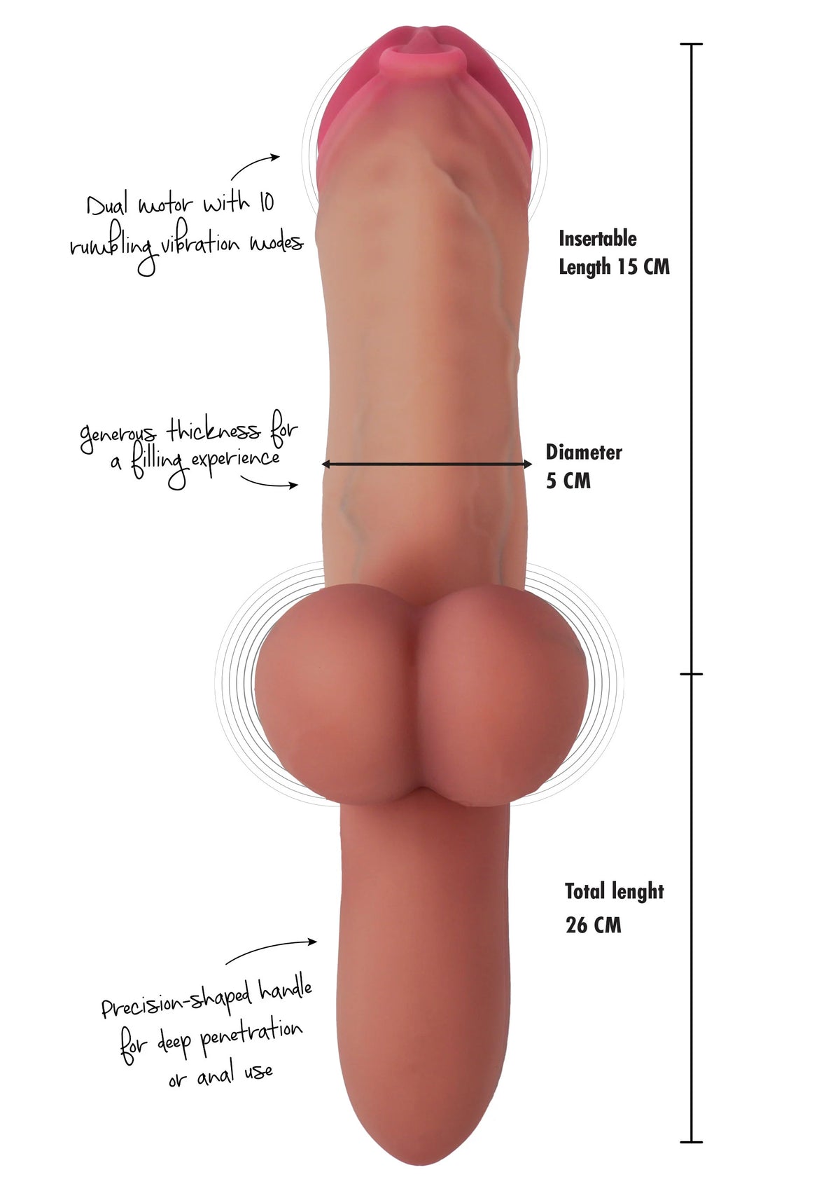 Bestel: Pierced Punisher Vibrating Dildo Liquid Silicone by Hidden Desire Inferno - bij Happytoys: de erotische sex webshop | liever Happy dan Easy ⭐⭐⭐⭐⭐