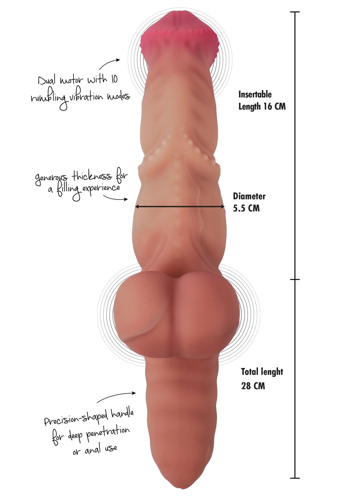 Bestel: Mutant Rumbler Vibrating Dildo Liquid Silicone by Hidden Desire Inferno - bij Happytoys: de erotische sex webshop | liever Happy dan Easy ⭐⭐⭐⭐⭐