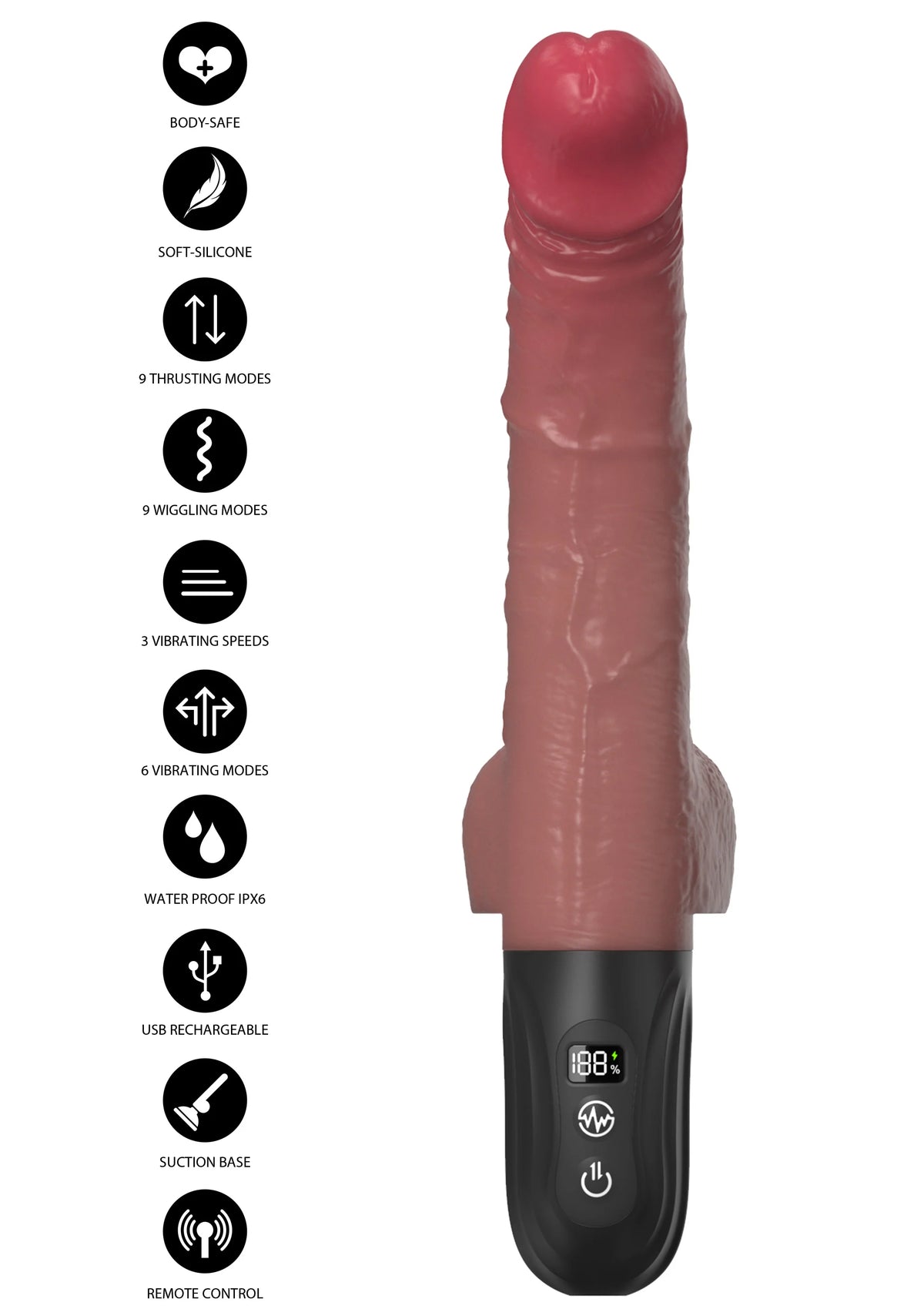 Bestel: Realistic Thrusting and Wiggling Vibrator by Hidden Desire - bij Happytoys.nl, happytoys.be, Happytoys.ae: erotische sex webshop | liever Happy dan Easy βββββ