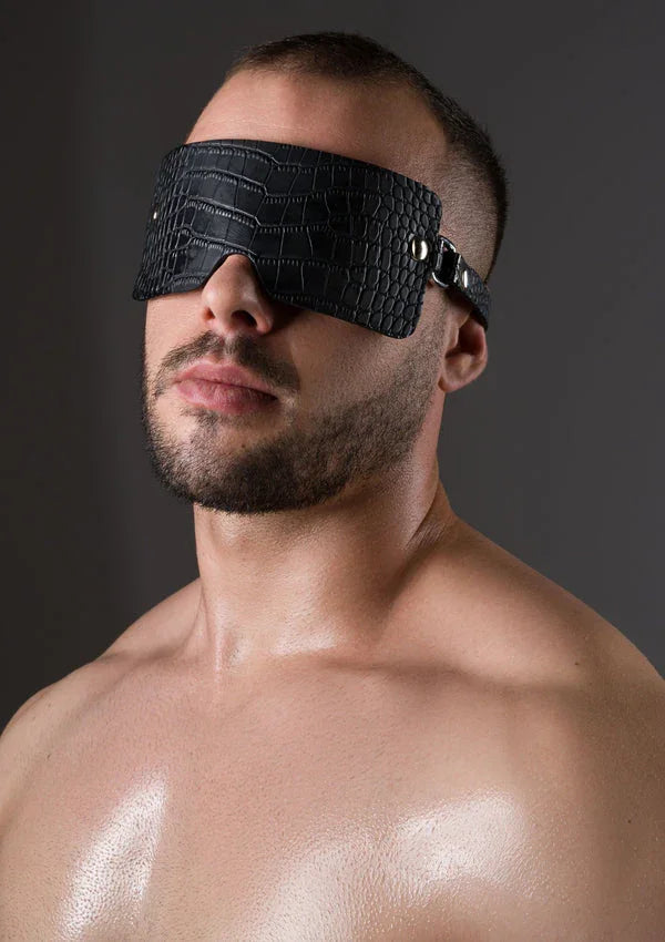 Bestel: Croc - Embossed Blindfold by Feros Avanza - bij Happytoys.nl, happytoys.be, Happytoys.ae: erotische sex webshop | liever Happy dan Easy βββββ - Default Title - 24034 - BLACK