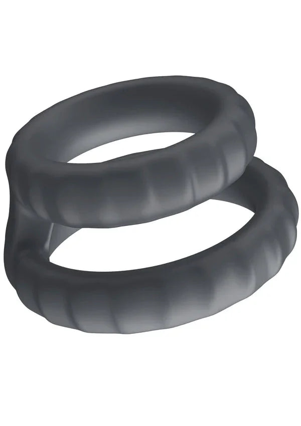 Bestel: Bold Double Cock Cage by Playhouse Affinity - bij Happytoys.nl, happytoys.be, Happytoys.ae: erotische sex webshop | liever Happy dan Easy ⭐⭐⭐⭐⭐ - Default Title - 25604 - GREY