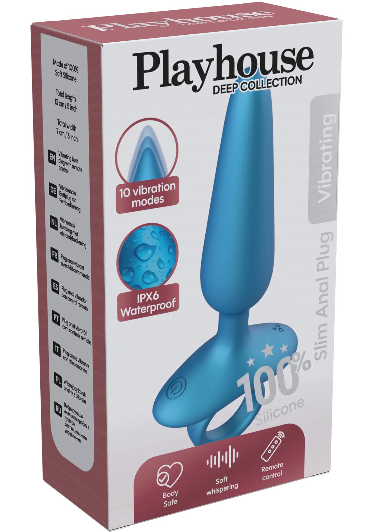 Bestel: Slim Anal Plug Vibrating + Remote by Playhouse - bij Happytoys.nl, happytoys.be, Happytoys.ae: erotische sex webshop | liever Happy dan Easy βββββ