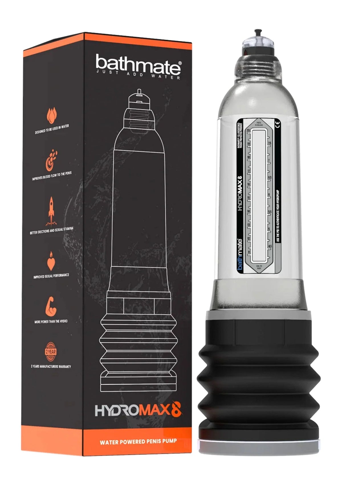 Bestel: HydroMax 8 clear by Bathmate - bij Happytoys: de erotische sex webshop | liever Happy dan Easy ⭐⭐⭐⭐⭐
