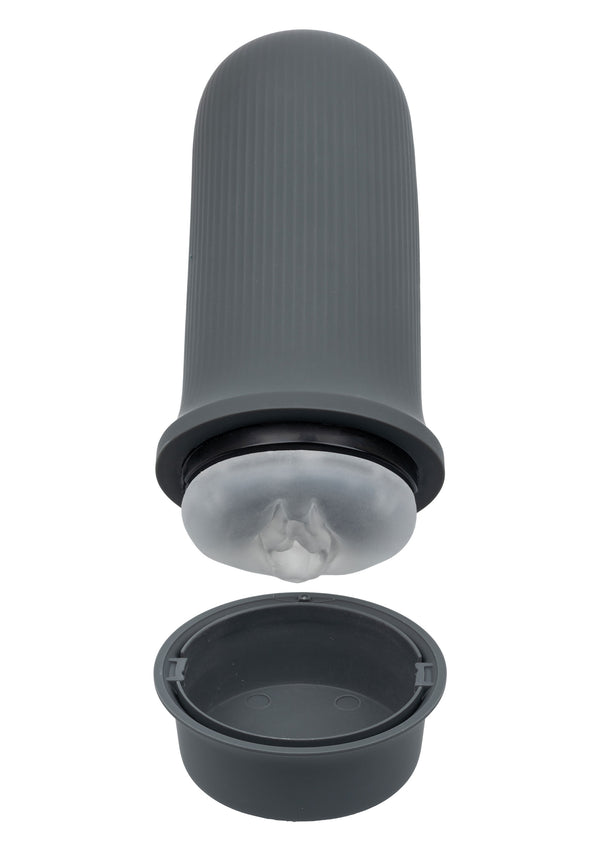 Bestel: Grip - N - Stroke automatic Pussy by CalExotics Milk Master - bij Happytoys.nl, happytoys.be, Happytoys.ae: erotische sex webshop | liever Happy dan Easy ⭐⭐⭐⭐⭐ - Default Title - 27679 - GREY