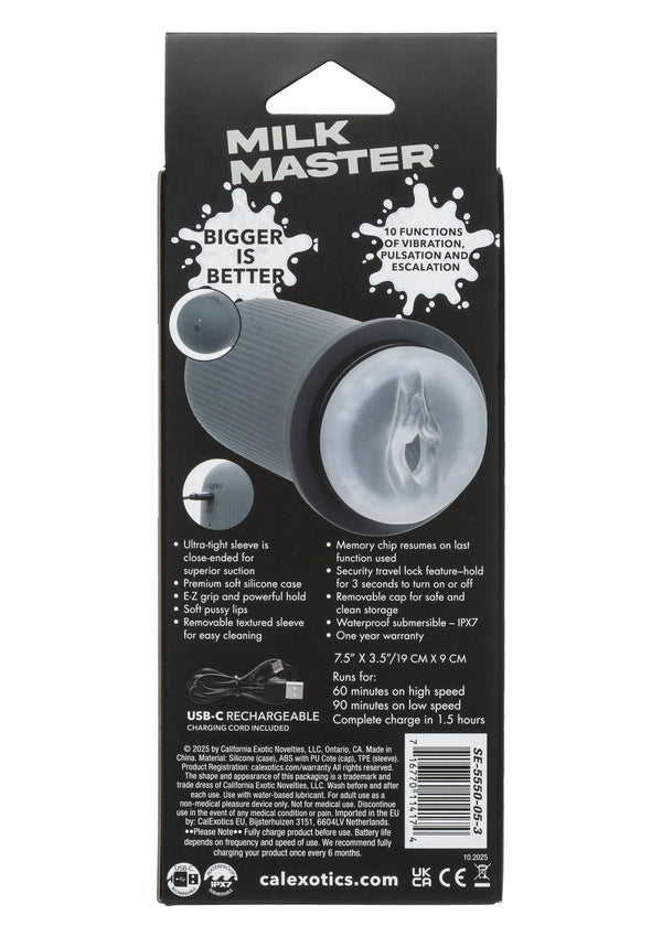 Bestel: Grip - N - Stroke automatic Pussy by CalExotics Milk Master - bij Happytoys.nl, happytoys.be, Happytoys.ae: erotische sex webshop | liever Happy dan Easy ⭐⭐⭐⭐⭐