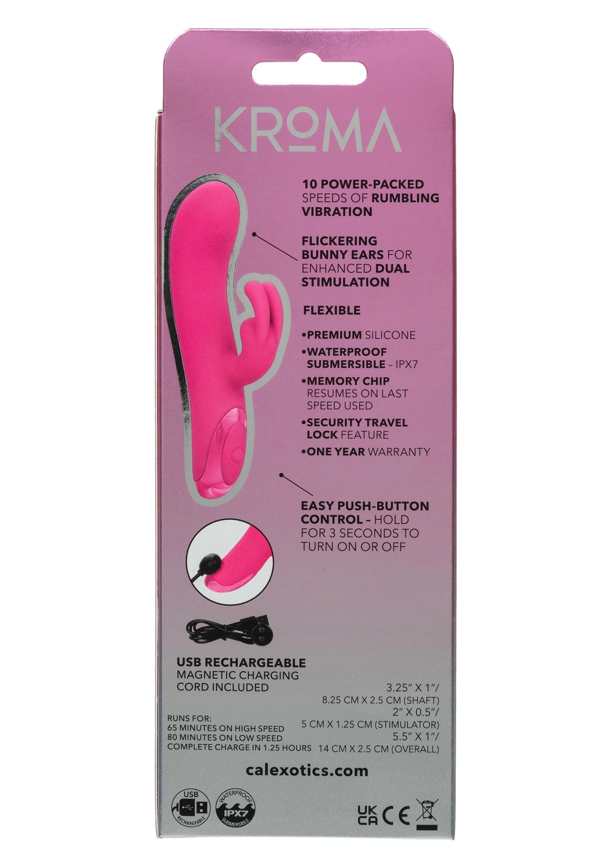 Bestel: Turbo G Bunny by CalExotics Krōma - vibrators bij Happytoys.nl, happytoys.be, Happytoys.ae: erotische sex webshop | liever Happy dan Easy ⭐⭐⭐⭐⭐