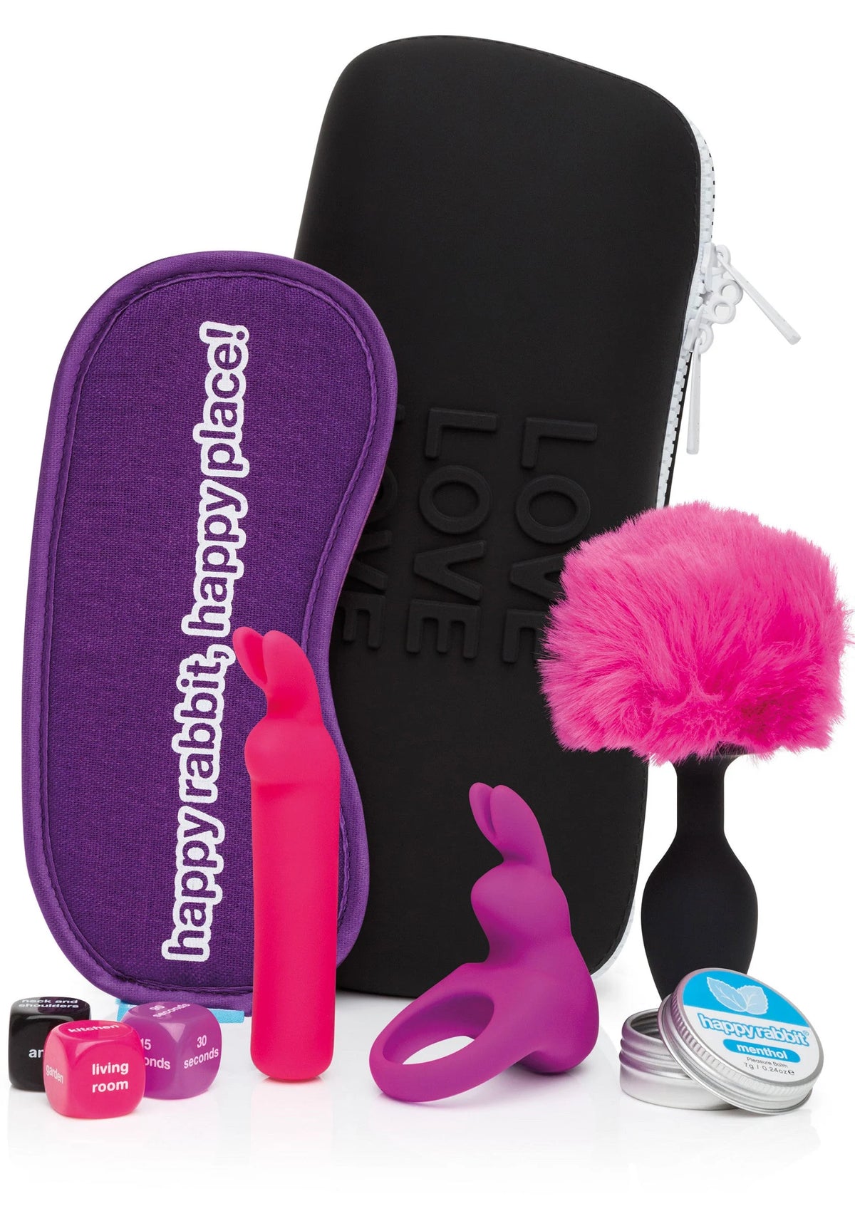 Bestel: Couple's Pleasure Kit by Happy Rabbit - bij Happytoys.nl, happytoys.be, Happytoys.ae: erotische sex webshop | liever Happy dan Easy ⭐⭐⭐⭐⭐ - Default Title - 29158 - BLACK