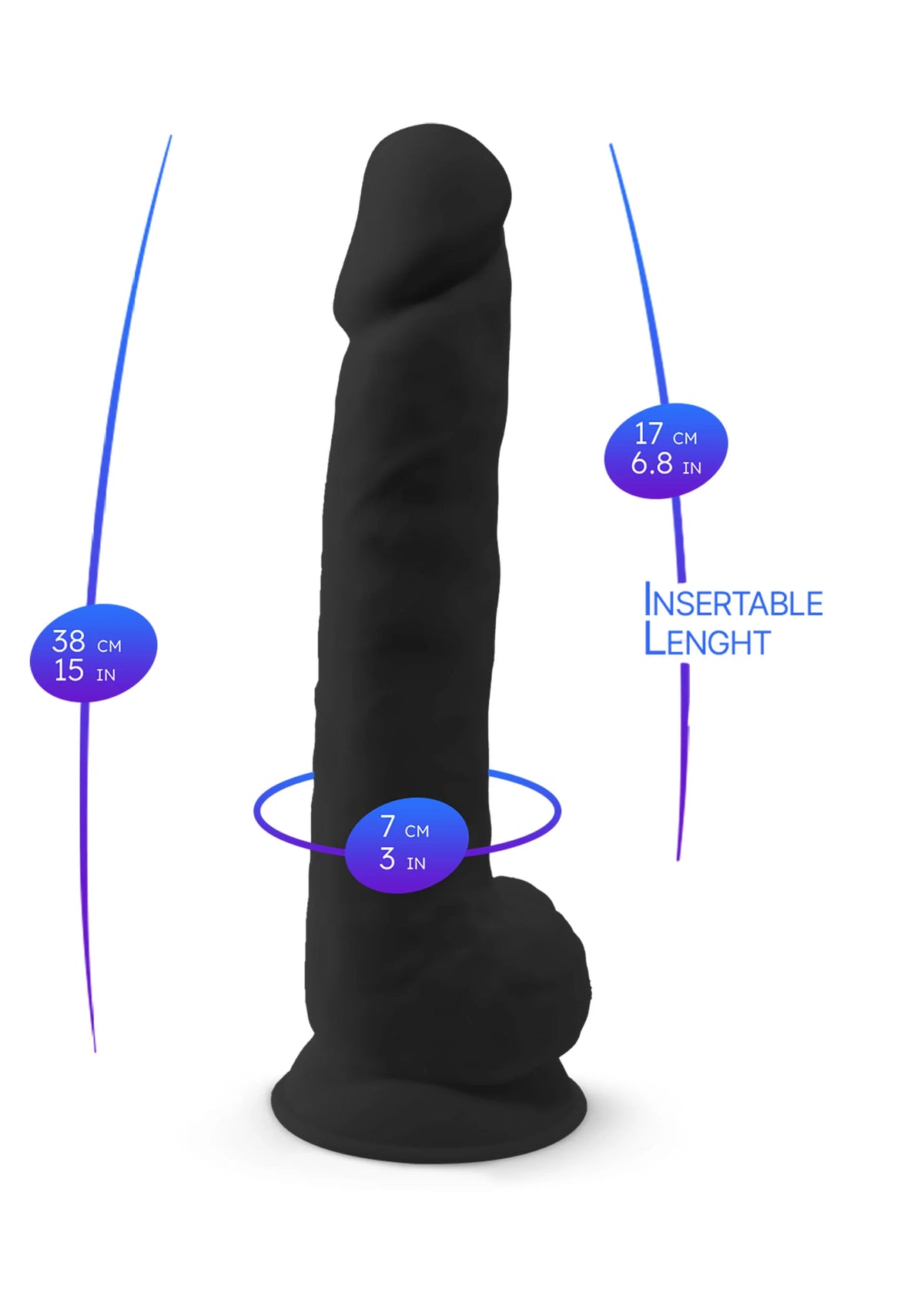 Bestel: Dildo Model 15 inch by Silex - D The Original - bij Happytoys.nl, happytoys.be, Happytoys.ae: erotische sex webshop | liever Happy dan Easy ⭐⭐⭐⭐⭐