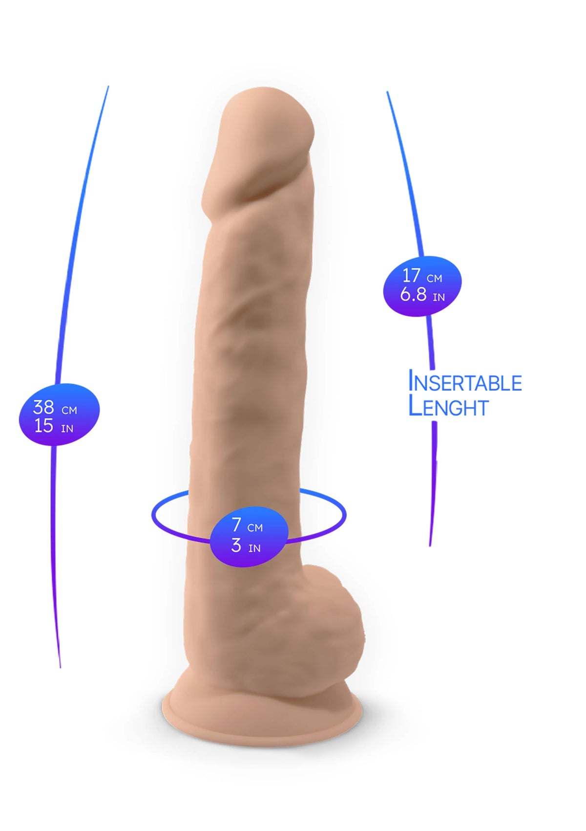 Bestel: Dildo Model 15 inch by Silex - D The Original - bij Happytoys.nl, happytoys.be, Happytoys.ae: erotische sex webshop | liever Happy dan Easy ⭐⭐⭐⭐⭐