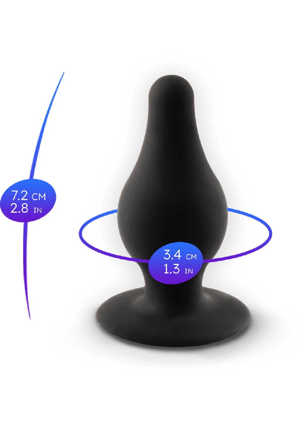 Bestel: Plug Model 2 Small - bij Happytoys.nl, happytoys.be, Happytoys.ae: erotische sex webshop | liever Happy dan Easy ⭐⭐⭐⭐⭐ - Default Title - 29750 - BLACK