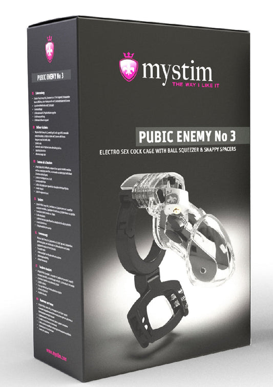 Bestel: Pubic Enemy No. 3 Cock Cage by MyStim - bij Happytoys: de erotische sex webshop | liever Happy dan Easy ⭐⭐⭐⭐⭐