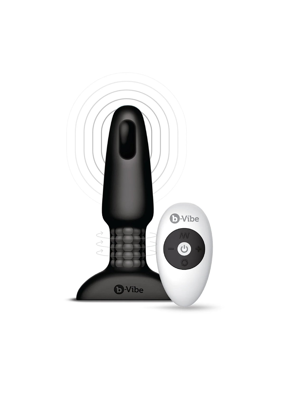 Bestel: Rimming Plug 2 with remote control by B - Vibe - bij Happytoys: de erotische sex webshop | liever Happy dan Easy ⭐⭐⭐⭐⭐ - Zwart - 35420 - BLACK