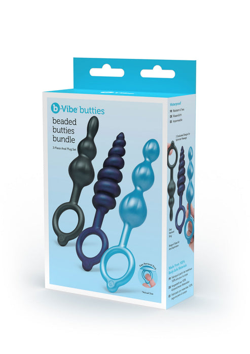 Bestel: Beaded Butties Bundle Butplug anal Trainer set by B - Vibe - bij Happytoys: de erotische sex webshop | liever Happy dan Easy ⭐⭐⭐⭐⭐
