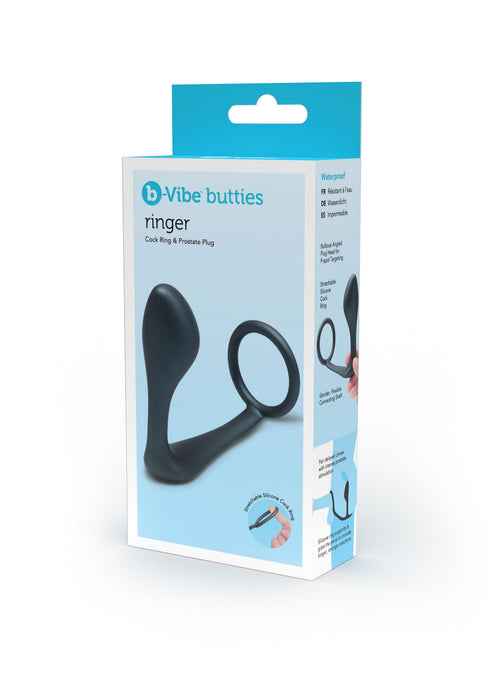 Bestel: B - Vibe Ringer Cock Ring & Plug by B - Vibe - bij Happytoys: de erotische sex webshop | liever Happy dan Easy ⭐⭐⭐⭐⭐