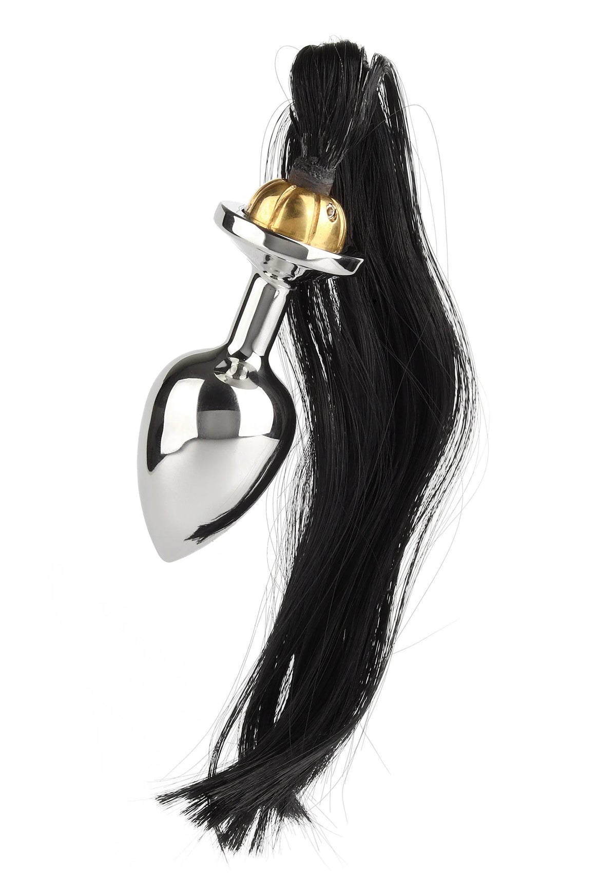Bestel: Black Hair Pony Tail Rosebud by Mr. Steel - bij Happytoys.nl, happytoys.be, Happytoys.ae: erotische sex webshop | liever Happy dan Easy βββββ - Default Title - 38145 - SILVER