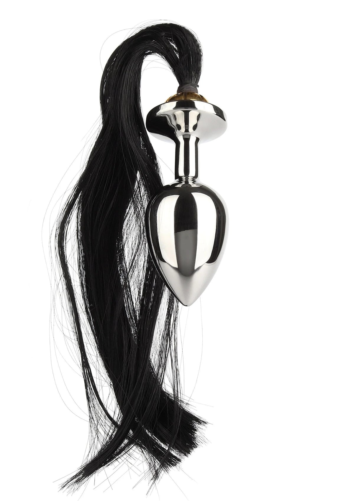 Bestel: Black Hair Pony Tail Rosebud by Mr. Steel - bij Happytoys.nl, happytoys.be, Happytoys.ae: erotische sex webshop | liever Happy dan Easy βββββ