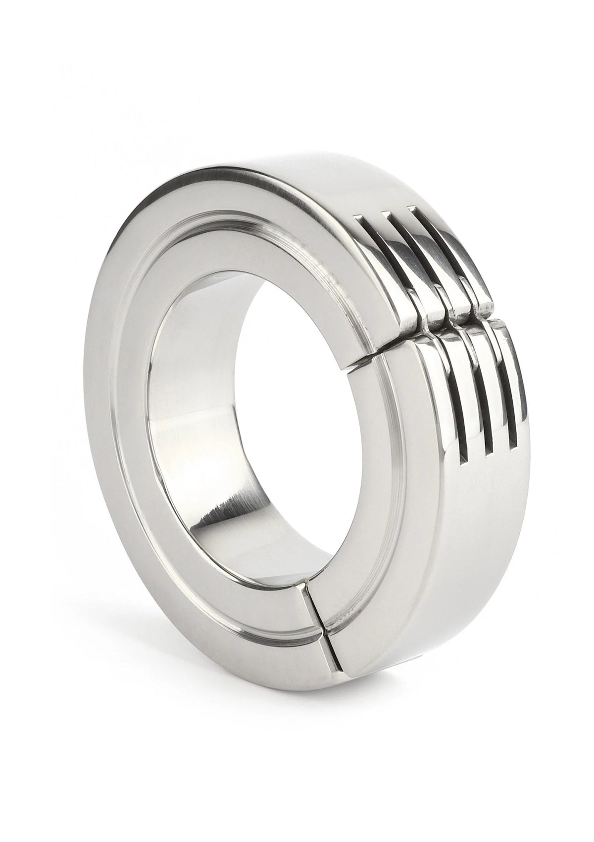 Bestel: Hinged Magnetic Cockring 40mm by Mr. Steel - bij Happytoys.nl, happytoys.be, Happytoys.ae: erotische sex webshop | liever Happy dan Easy βββββ - Default Title - 38190 - SILVER
