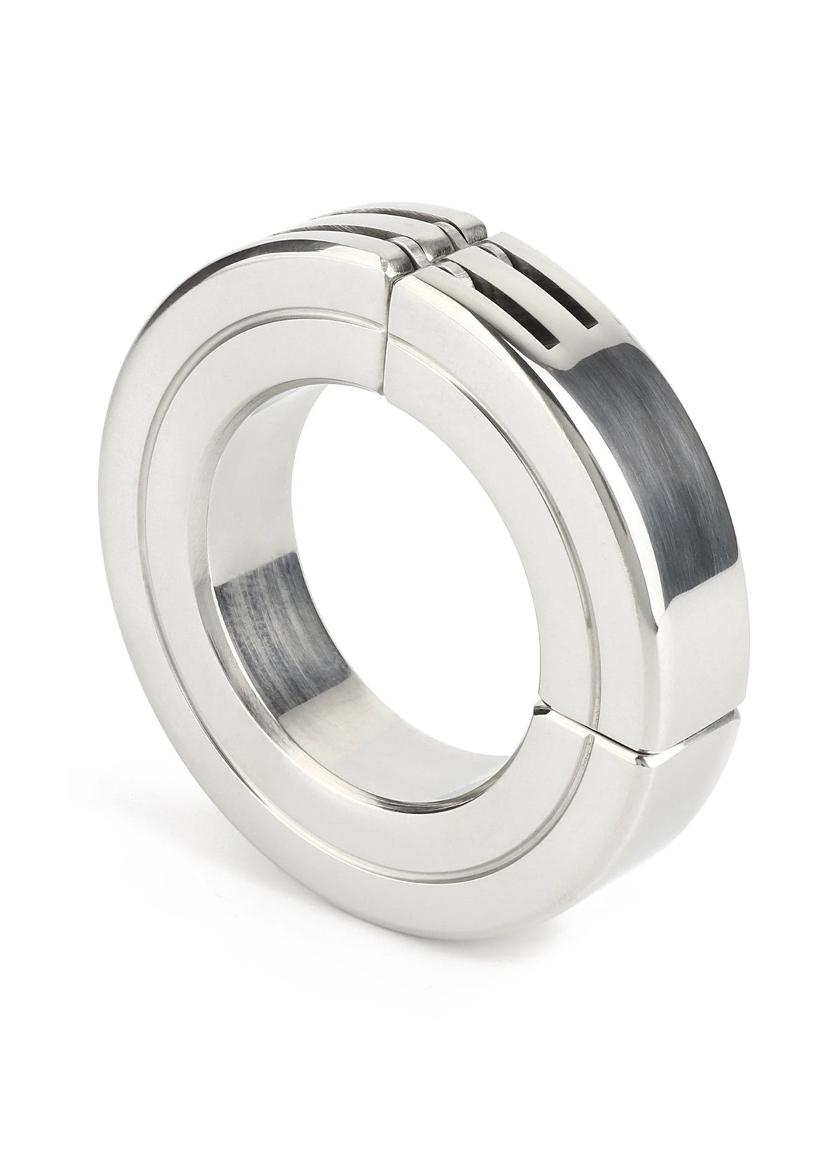 Bestel: Hinged Magnetic Cockring 45mm by Mr. Steel - bij Happytoys.nl, happytoys.be, Happytoys.ae: erotische sex webshop | liever Happy dan Easy ⭐⭐⭐⭐⭐ - Default Title - 38191 - SILVER