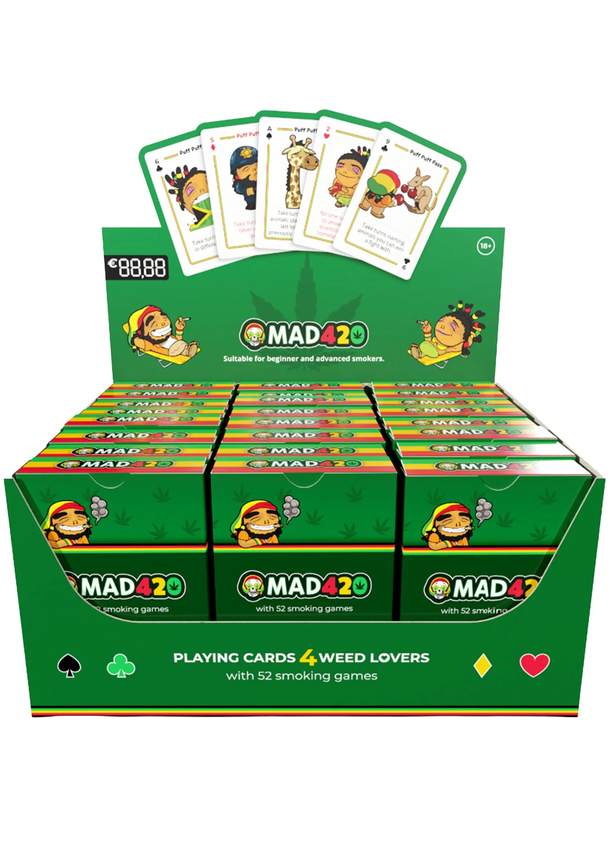 Bestel: Mad420 Smoking Cards 24 pcs - bij Happytoys.nl, happytoys.be, Happytoys.ae: erotische sex webshop | liever Happy dan Easy ⭐⭐⭐⭐⭐