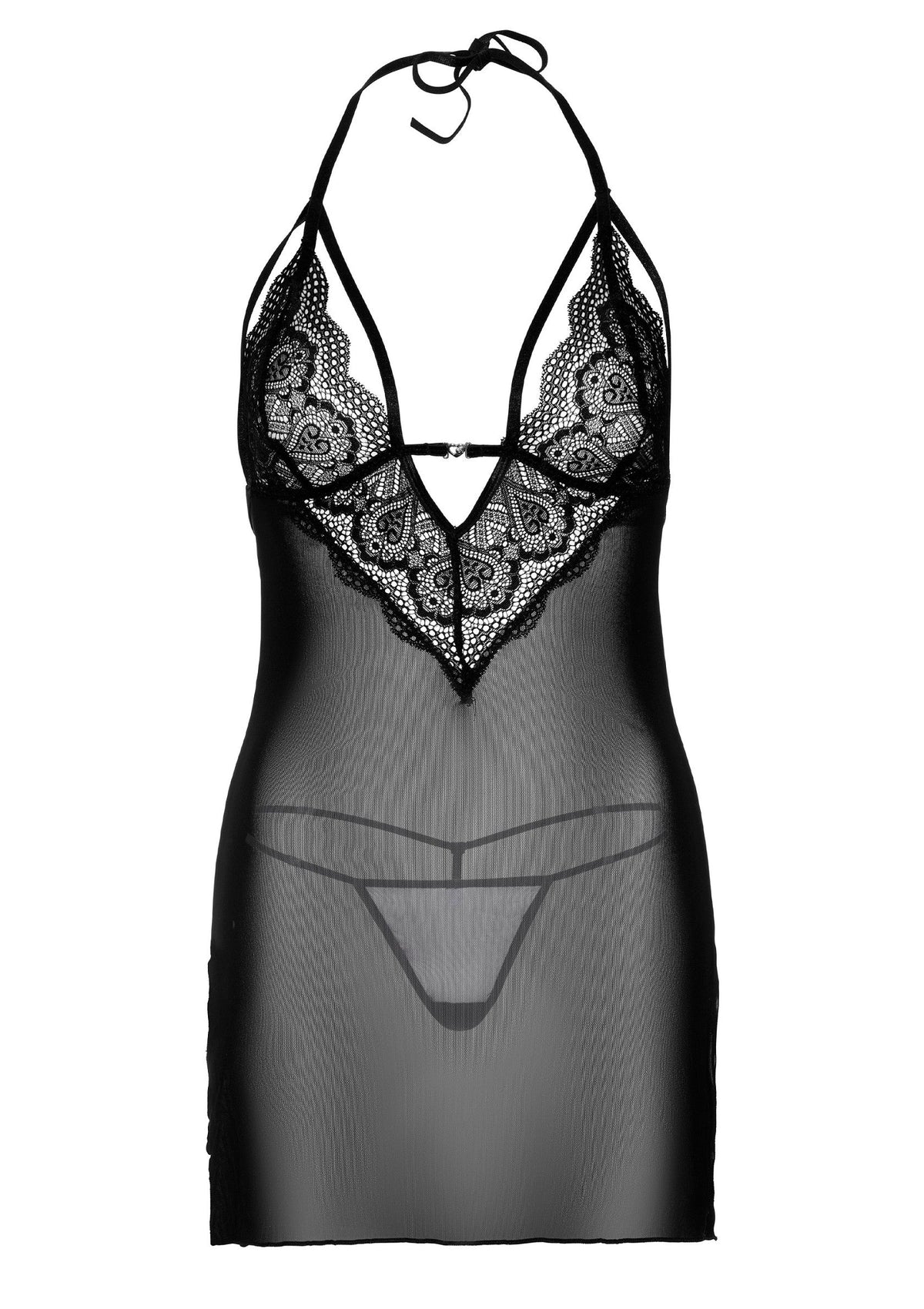 Bestel: Strappy Lace Babydoll & String - bij Happytoys.nl, happytoys.be, Happytoys.ae: erotische sex webshop | liever Happy dan Easy ⭐⭐⭐⭐⭐
