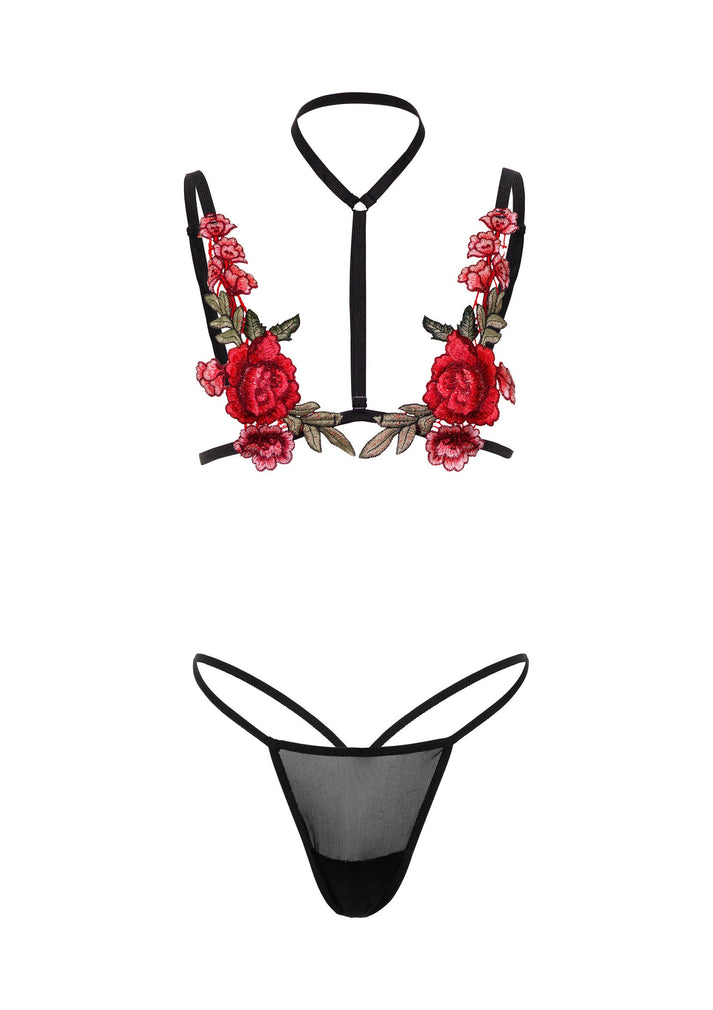 Bestel: Roses Bra and Panty Set by Daring Intimates - bij Happytoys.nl, happytoys.be, Happytoys.ae: erotische sex webshop | liever Happy dan Easy ⭐⭐⭐⭐⭐