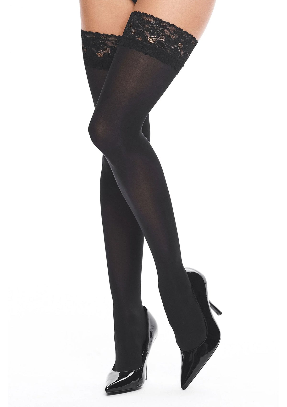 Bestel: Hold Ups H026 stockings by Kotek - bij Happytoys: de erotische sex webshop | liever Happy dan Easy ⭐⭐⭐⭐⭐ - Zwart - L/XL - 79835 - BLACK - L/XL