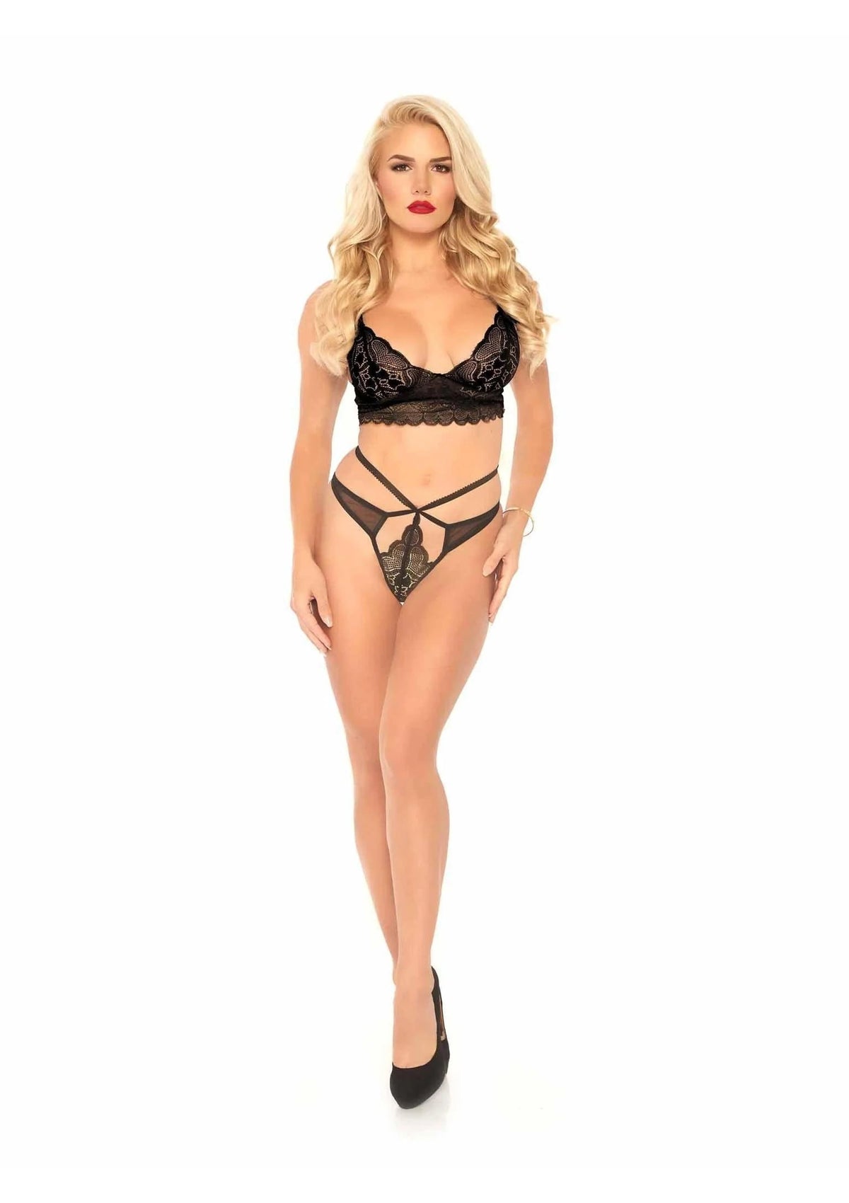 Bestel: Sweetheart Bralette and String by Leg Avenue - bij Happytoys.nl, happytoys.be, Happytoys.ae: erotische sex webshop | liever Happy dan Easy βββββ