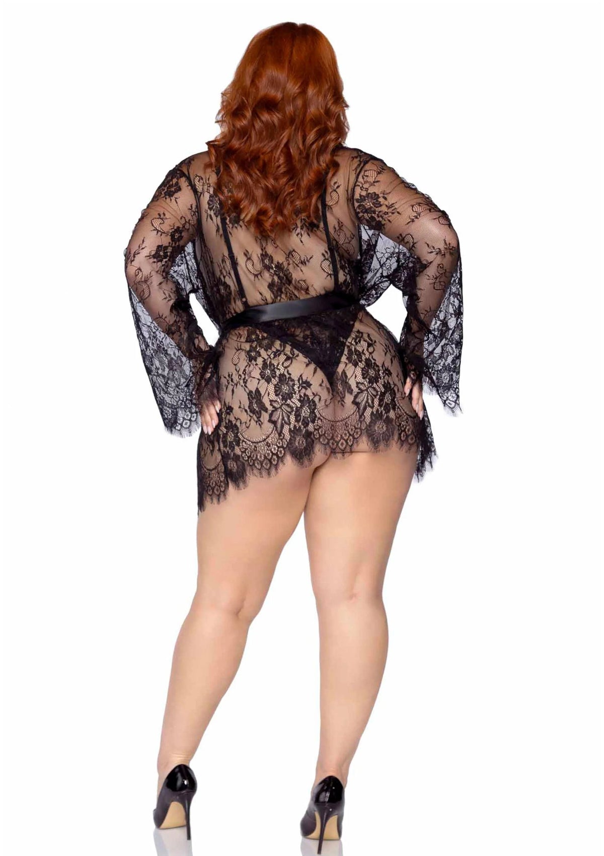 Bestel: Plus Teddy with Cheeky Thong and Lace Robe by Leg Avenue - bij Happytoys: de erotische sex webshop | liever Happy dan Easy ⭐⭐⭐⭐⭐