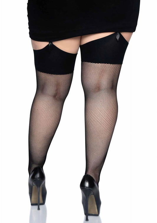 Bestel: Plus Elastane Fishnet Stockings by Leg Avenue - bij Happytoys: de erotische sex webshop | liever Happy dan Easy ⭐⭐⭐⭐⭐
