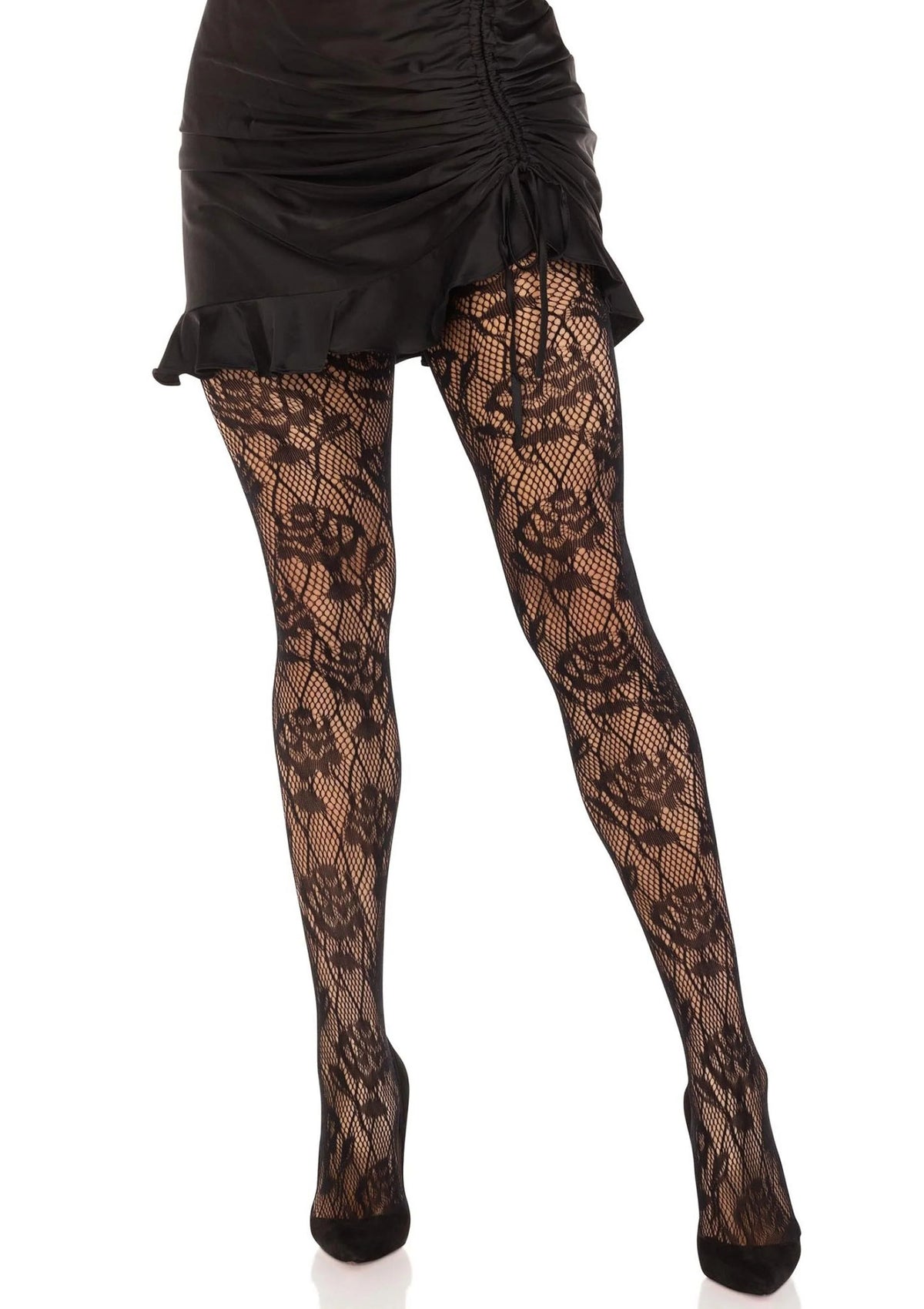 Bestel: Wild Rose Net Pantyhose by Leg Avenue - bij Happytoys.nl, happytoys.be, Happytoys.ae: erotische sex webshop | liever Happy dan Easy ⭐⭐⭐⭐⭐ - Zwart - One Size - 82093 - BLACK - O/S
