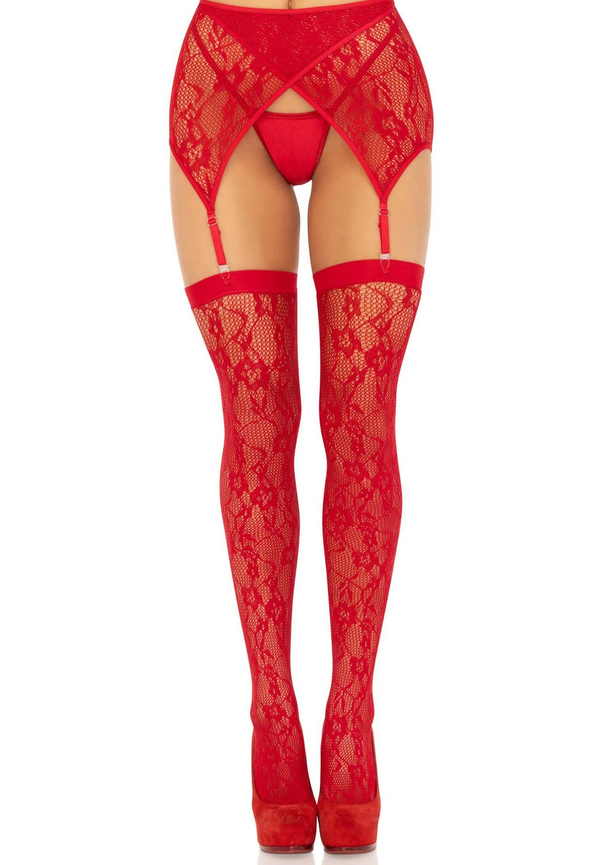 Bestel: Lace Thigh Highs and Garter Belt - bij Happytoys.nl, happytoys.be, Happytoys.ae: erotische sex webshop | liever Happy dan Easy βββββ
