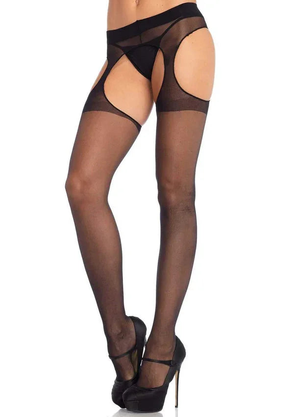 Bestel: Sheer Suspender Pantyhose by Leg Avenue - bij Happytoys.nl, happytoys.be, Happytoys.ae: erotische sex webshop | liever Happy dan Easy βββββ