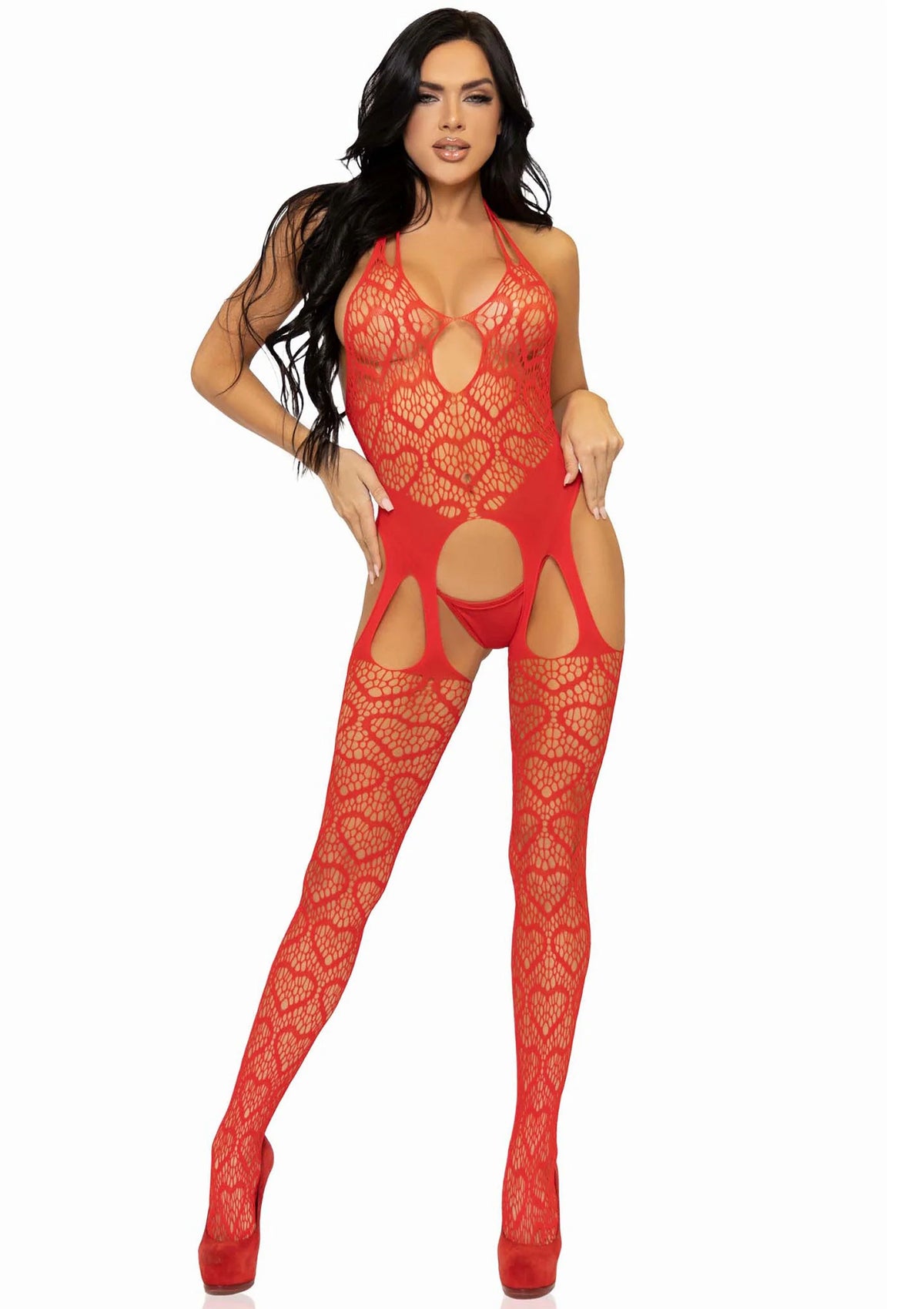 Bestel: Seamless Heart Net Suspender Bodystocking by Leg Avenue - bij Happytoys.nl, happytoys.be, Happytoys.ae: erotische sex webshop | liever Happy dan Easy ⭐⭐⭐⭐⭐