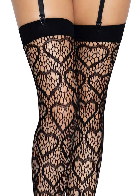 Bestel: Heart Net Thigh Highs - bij Happytoys.nl, happytoys.be, Happytoys.ae: erotische sex webshop | liever Happy dan Easy ⭐⭐⭐⭐⭐