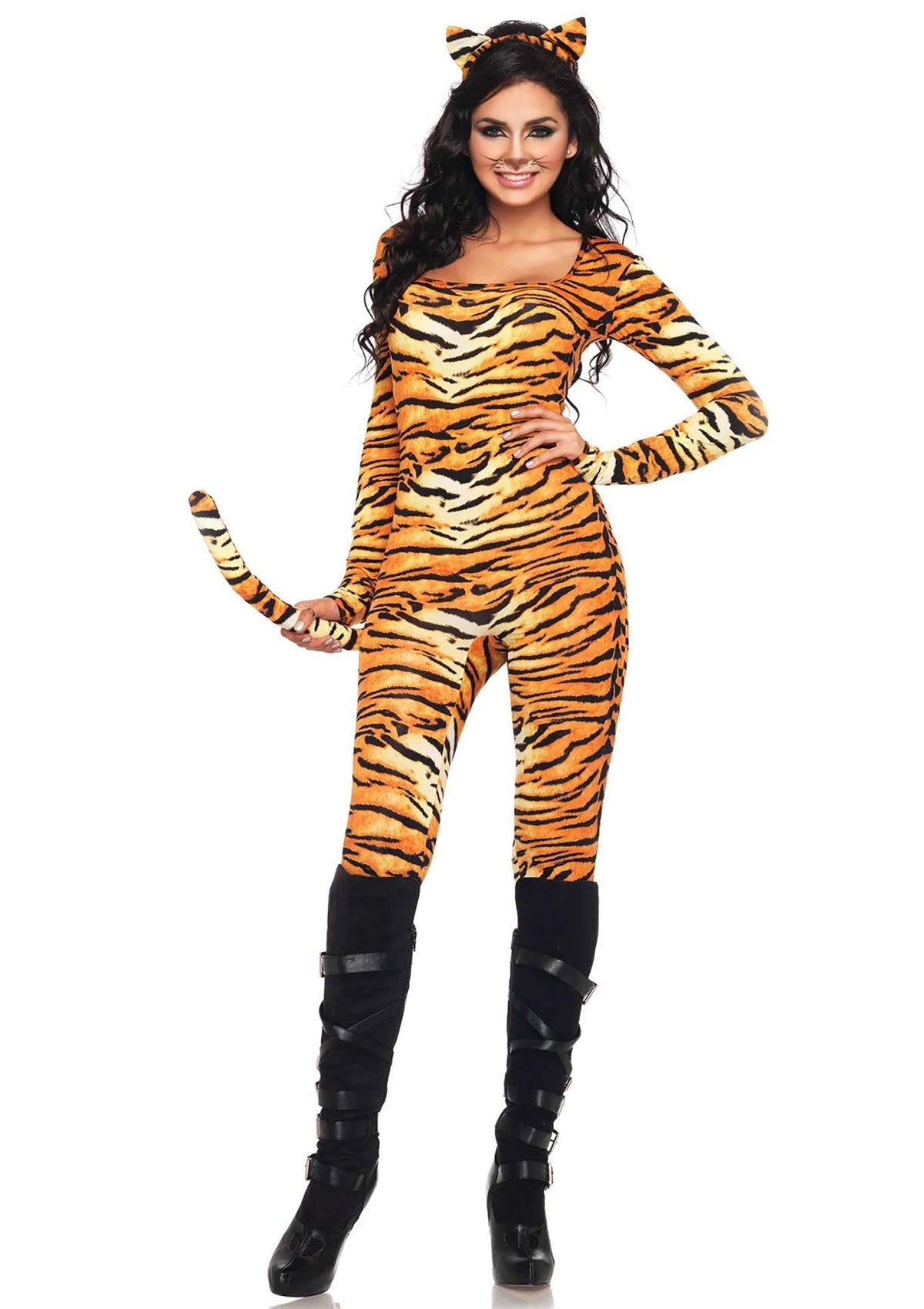 Bestel: Wild Tigress Catsuit by Leg Avenue - bij Happytoys: de erotische sex webshop | liever Happy dan Easy ⭐⭐⭐⭐⭐