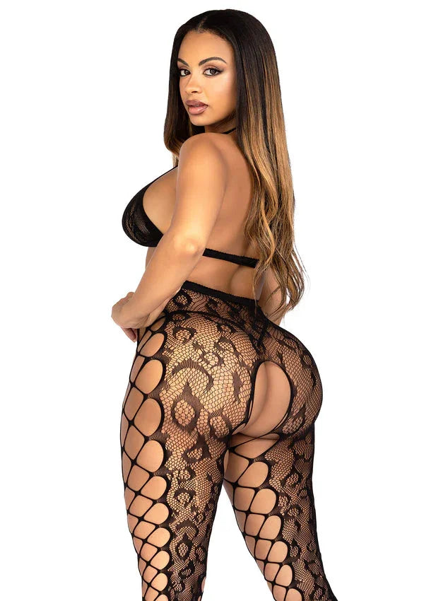 Bestel: Crop Top & Crotchless Tights by Leg Avenue - bij Happytoys.nl, happytoys.be, Happytoys.ae: erotische sex webshop | liever Happy dan Easy ⭐⭐⭐⭐⭐
