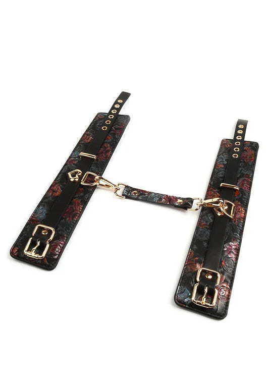 Bestel: Floral Jacquard Ankle Cuffs by Geisha - bij Happytoys.nl, happytoys.be, Happytoys.ae: erotische sex webshop | liever Happy dan Easy ⭐⭐⭐⭐⭐