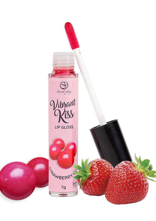 Bestel: Lip Gloss Vibrant Kiss by Secret Play - bij Happytoys: de erotische sex webshop | liever Happy dan Easy ⭐⭐⭐⭐⭐ - Strawberry - 92321 - STRAWBERRY - 6