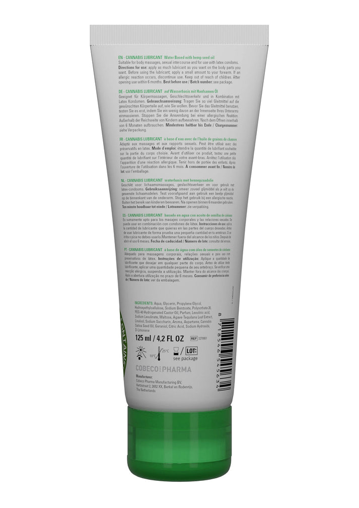 Bestel: Lubricant with Canabis 125 ml by Cobeco - bij Happytoys.nl, happytoys.be, Happytoys.ae: erotische sex webshop | liever Happy dan Easy ⭐⭐⭐⭐⭐