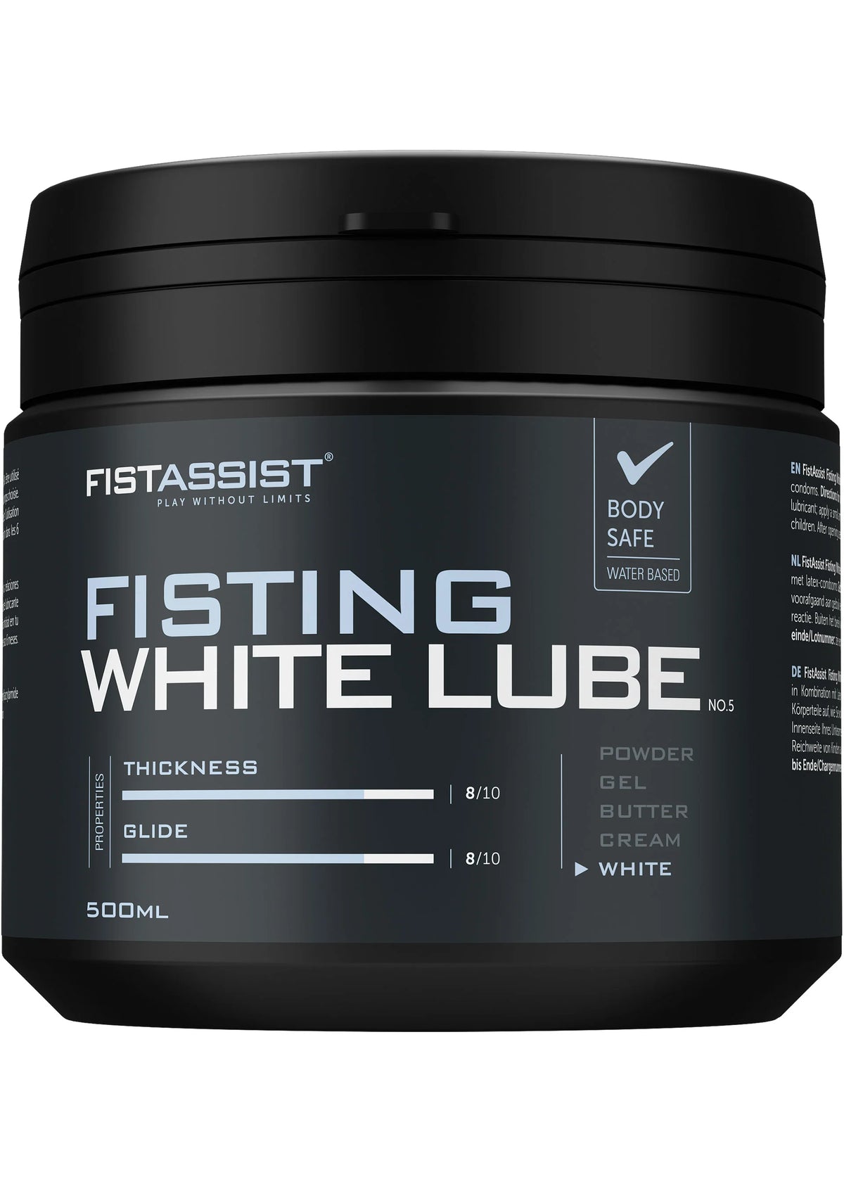 Bestel: Fisting White Lube 500 ml by Cobeco Fist Assist - bij Happytoys.nl, happytoys.be, Happytoys.ae: erotische sex webshop | liever Happy dan Easy ⭐⭐⭐⭐⭐ - Default Title - 92533 - NATUREL - 500