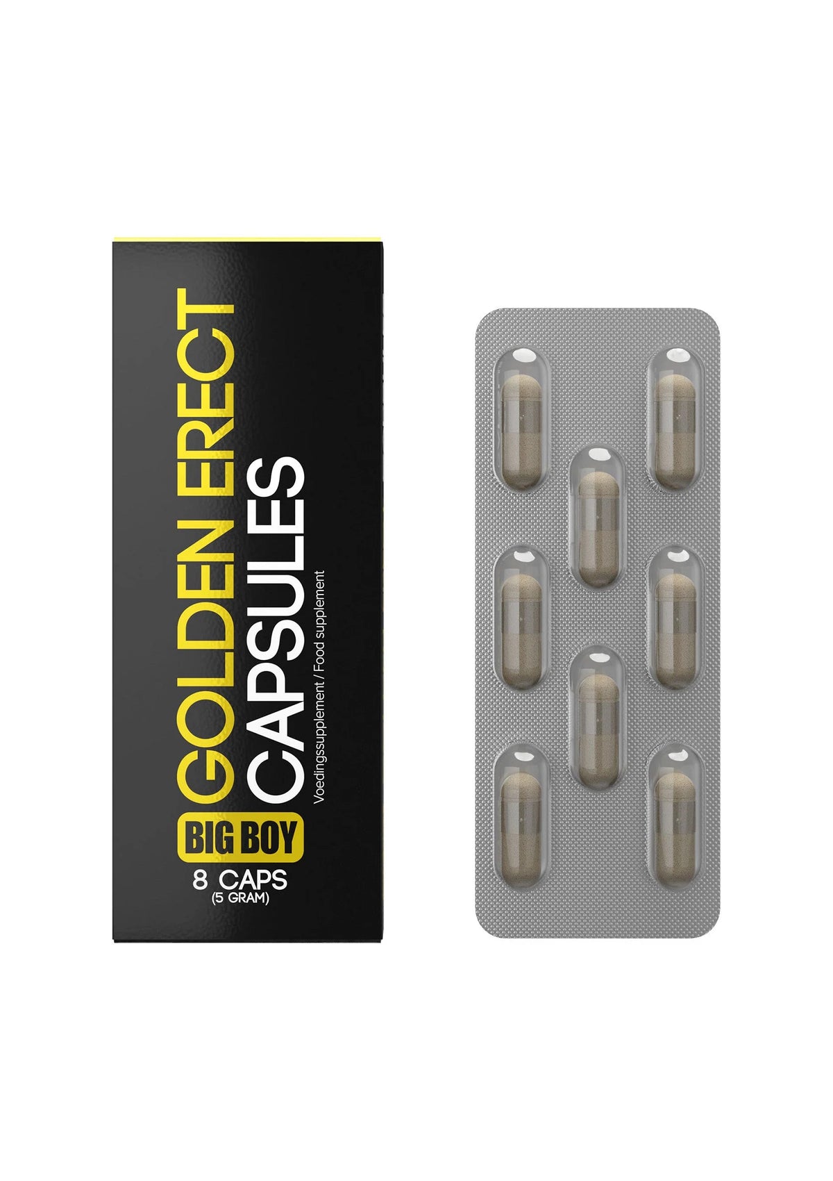 Bestel: Big Boy Golden Erect Capsules 8 pcs - bij Happytoys.nl, happytoys.be, Happytoys.ae: erotische sex webshop | liever Happy dan Easy ⭐⭐⭐⭐⭐ - Default Title - 92644 - NATUREL