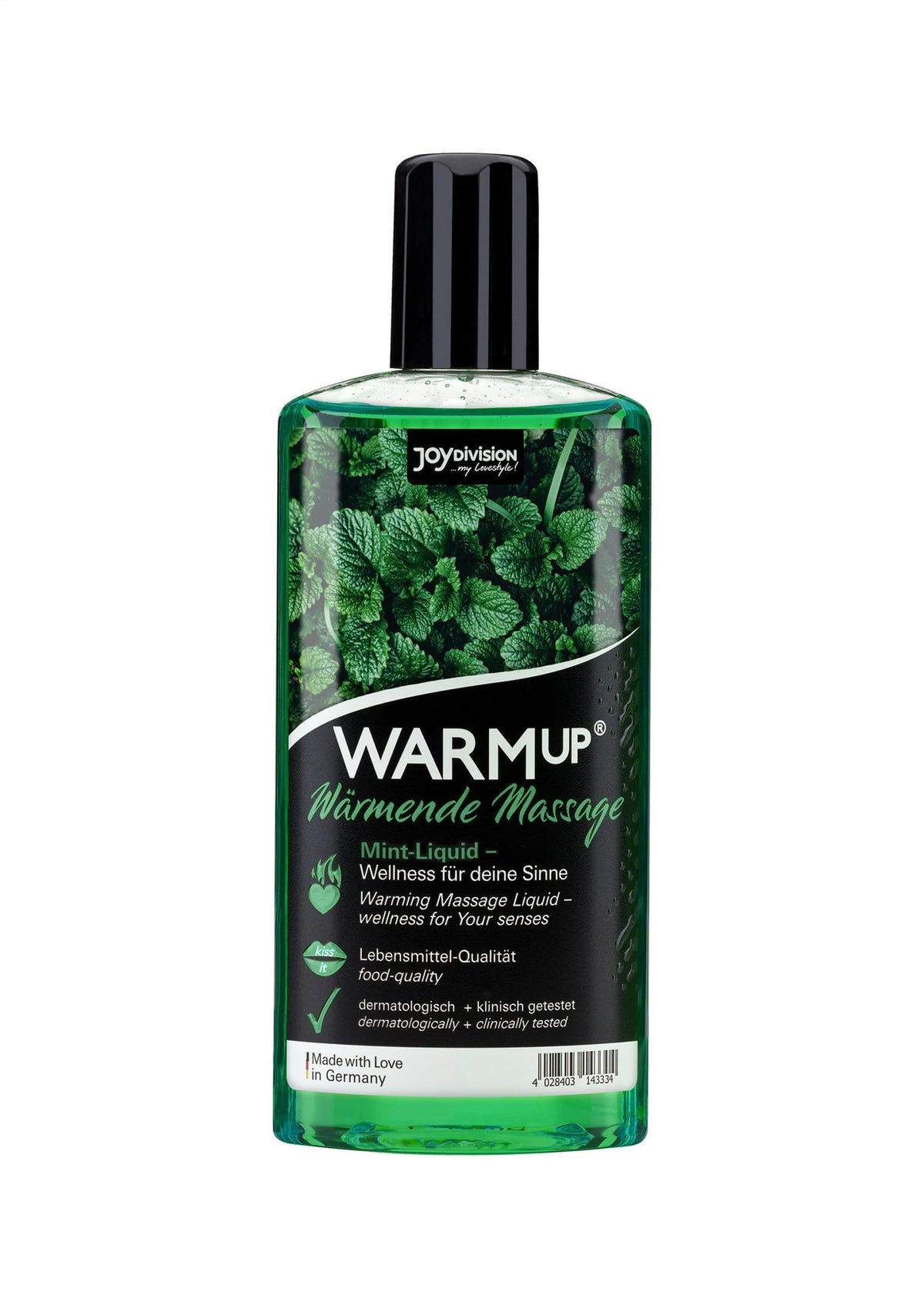 Bestel: Warmup Massage Oil 150 ml by Joy Division - drogisterij bij Happytoys.nl, happytoys.be, Happytoys.ae: erotische sex webshop | liever Happy dan Easy ⭐⭐⭐⭐⭐ - Mint - 93539 - MINT - 150